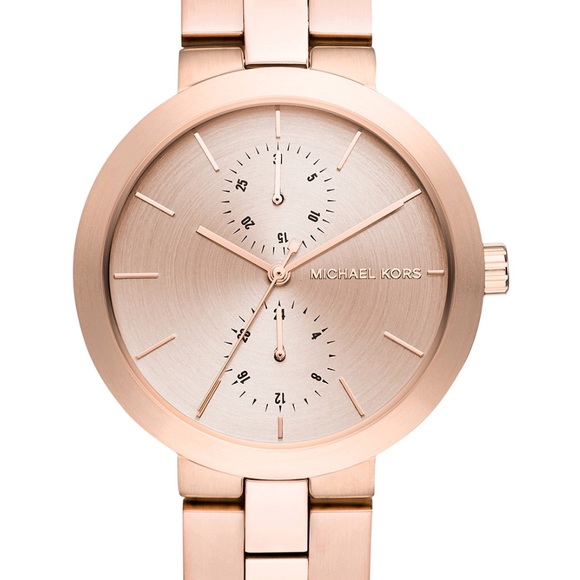 Michael Kors Garner Rose Gold-tone Watch - Picture 3 of 8
